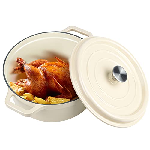 6 Quart Enameled Cast Iron Dutch Oven with Lid (Dark Blue) I1803
