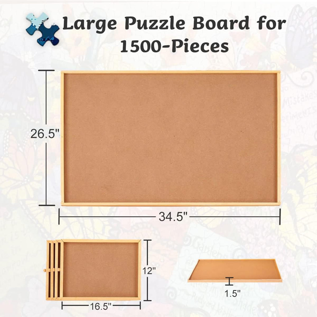 1500 Piece Puzzle Board with 4 Storage Drawers N932604