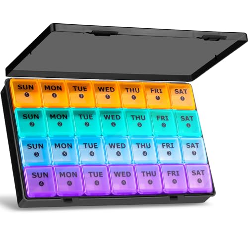 28 Day Pill Organizer with Travel Case P9410