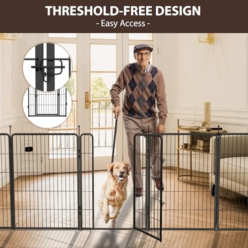 Heavy Duty Metal Dog Play Pen with Gate, 32" Height 8 Panels Z923