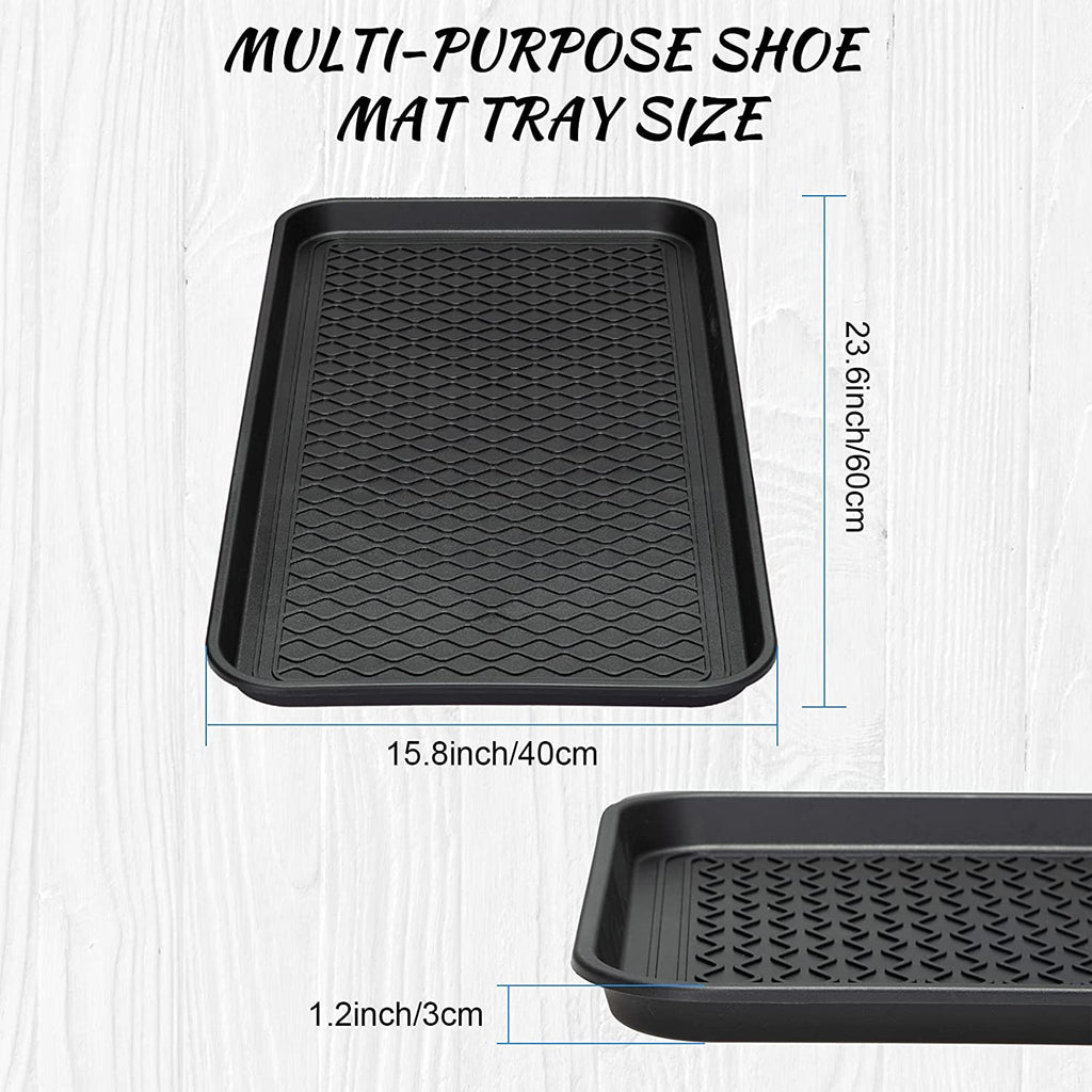 Black 24 x 16 x 1.2 Inch Waterproof Boot Tray D441