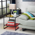 Multi-Color Glass Top End Table S338191