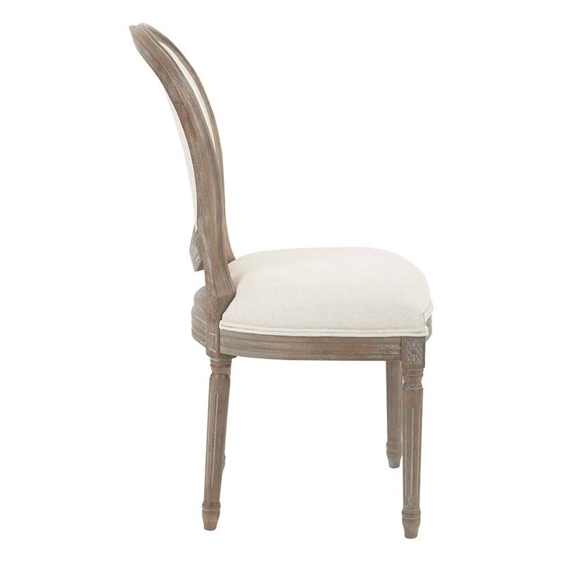 Oval Back Dining Chair in Linen N3370