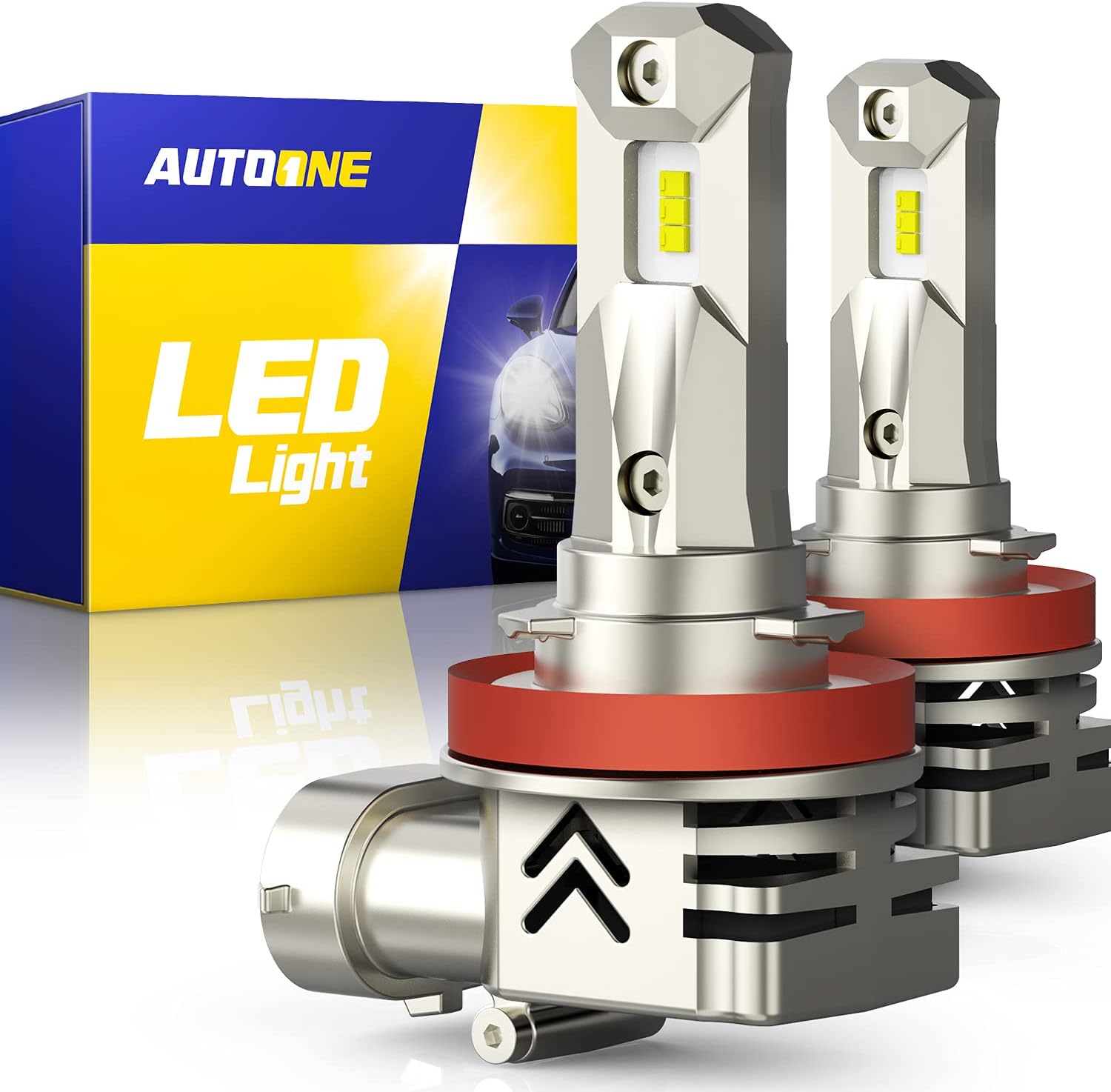 LED Headlight Bulb HB4, 12000LM 6000K White, Pack of 2 S979874