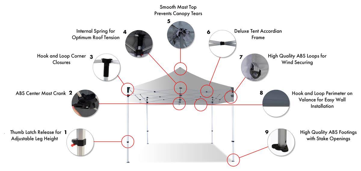 Black Pop-Up Canopy Tent W111