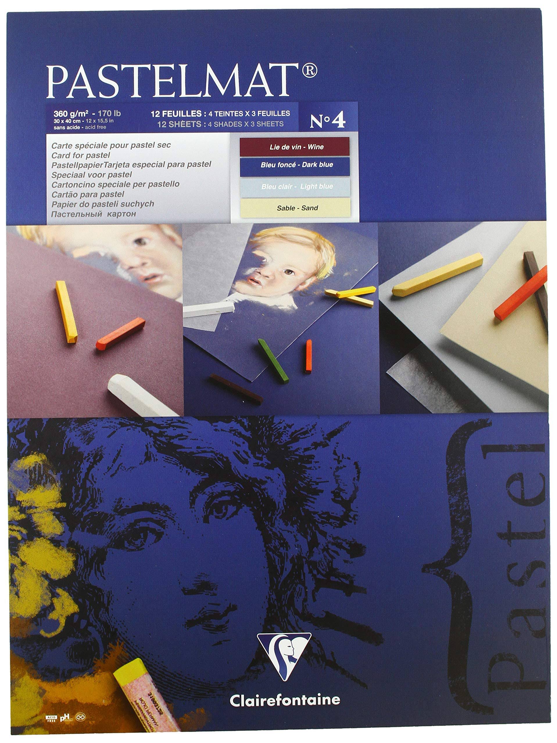 Pastel Card Pad, 360 G, 30 x 40 cm, 12 Sheets, Assorted Colours F575
