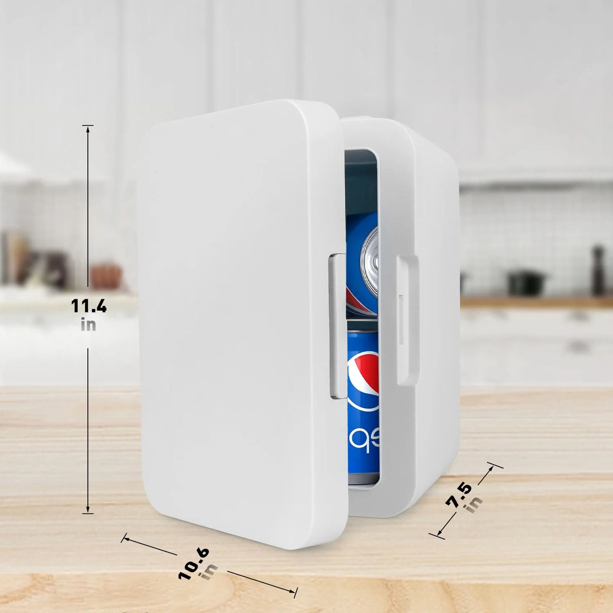White 8 Liter Portable Cooler and Warmer Mini Refrigerator T592032