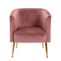 Orange Velvet Curved Back Barrel Accent Chair L92194