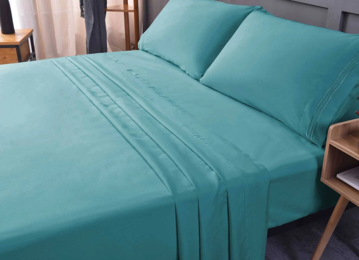 Teal Bamboo Sheet Set, 1800 Thread Count X372275