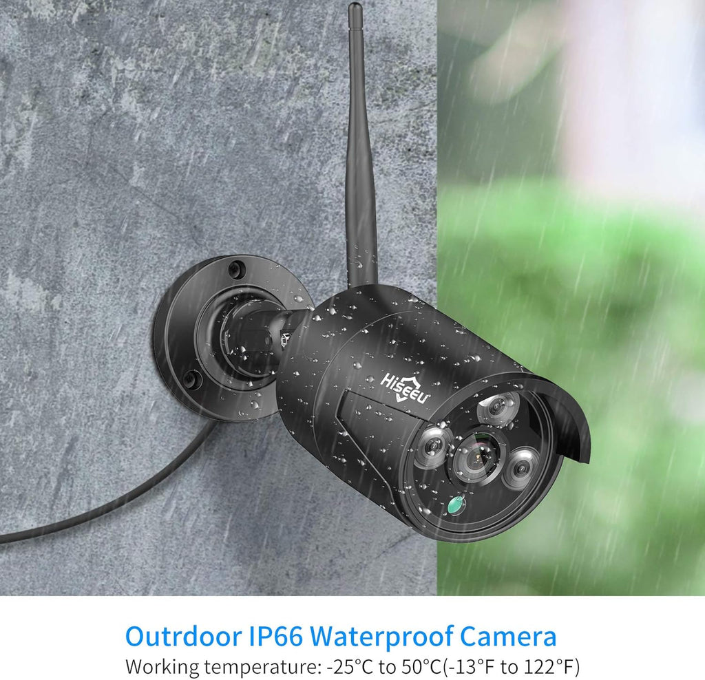 Wireless Security Camera System 8CH 1296P NVR 8Pcs 3MP Outdoor/Indoor WiFi Surveillance Camera with Night Vision L93144