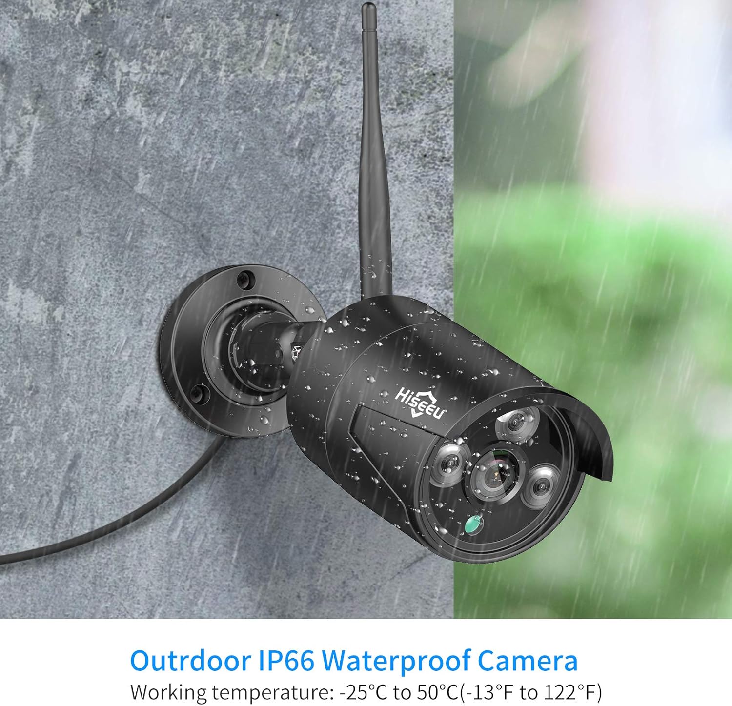 Wireless Security Camera System 8CH 1296P NVR 8Pcs 3MP Outdoor/Indoor WiFi Surveillance Camera with Night Vision L93144