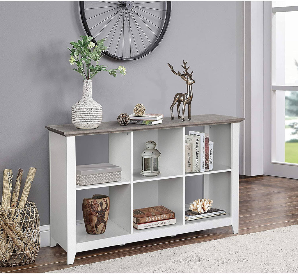 White 6 Cube Storage Bookcase B7305
