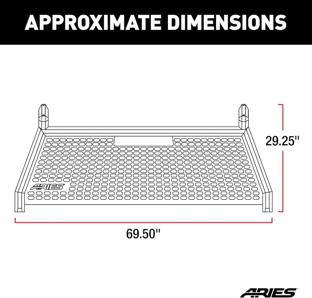 Chrome Aluminum Truck Headache Rack Cab Protector E862