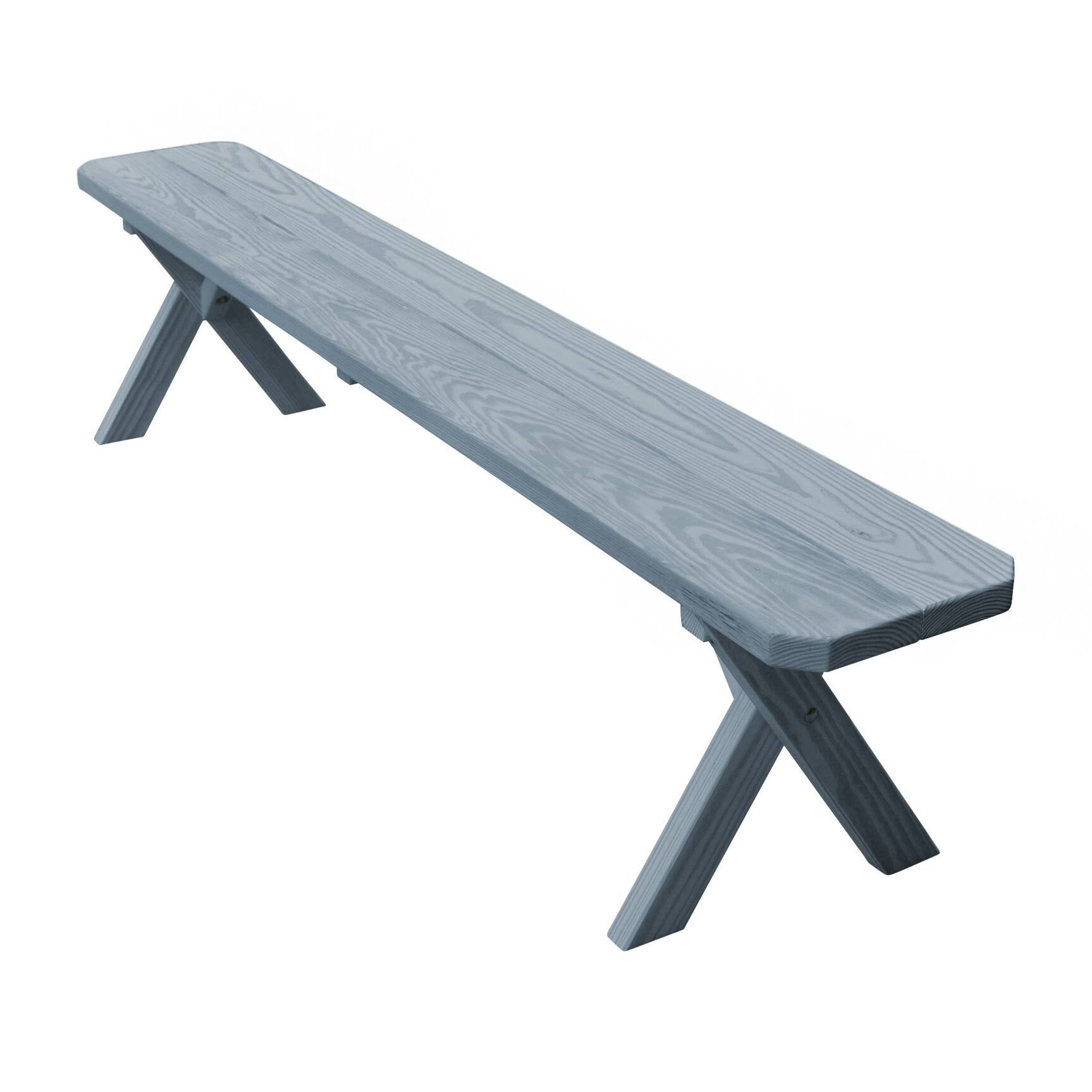Gray Stain Crossleg Bench F3668
