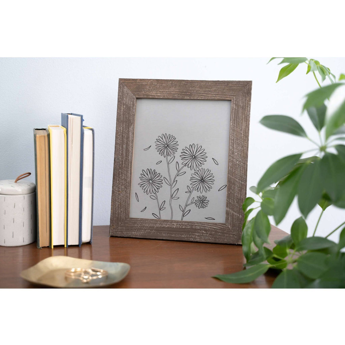 Rustic Farmhouse Espresso Wood Frame P58687