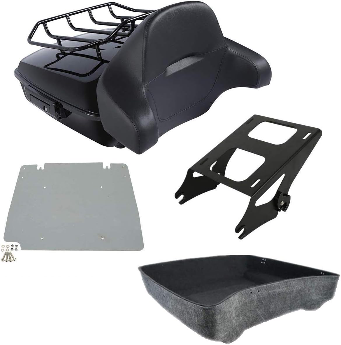10.7" Tour Pack Trunk with Backrest Pad Mounting Rack J829759