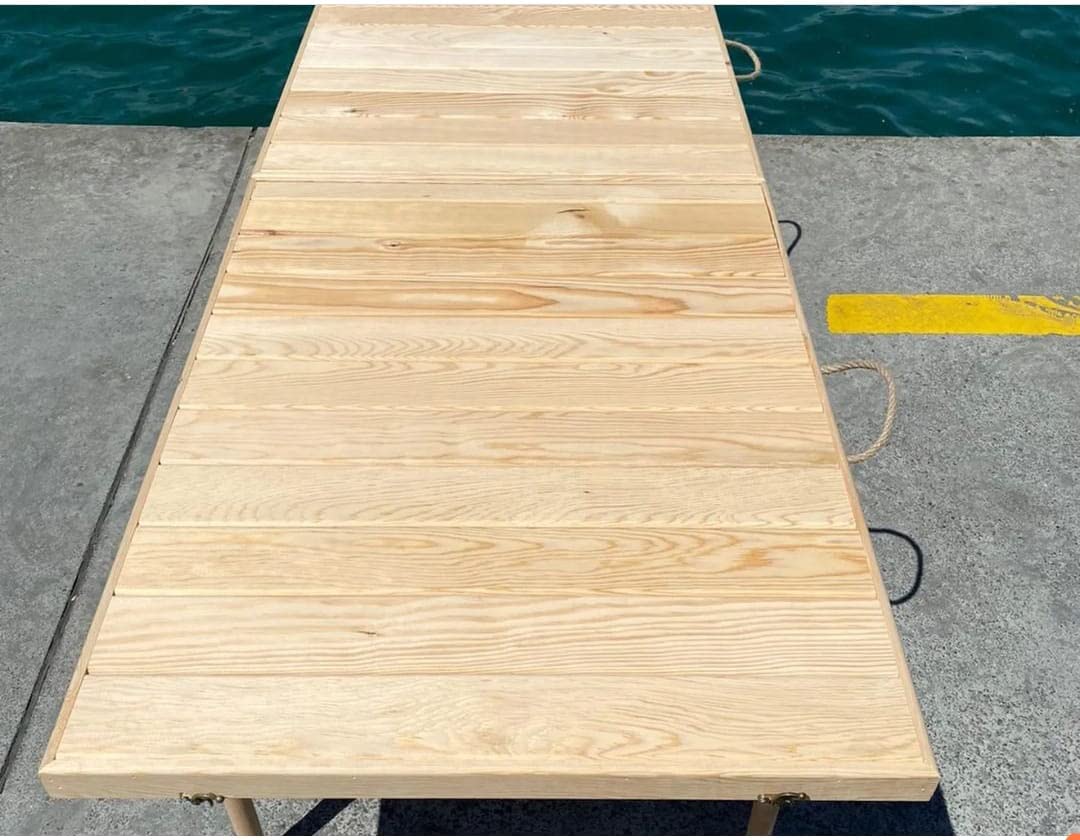 Natural Wood Low Foldable Picnic Table B3649