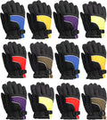 12 PACK Fleece Lined Water Resistant Kids Ski Gloves O38395