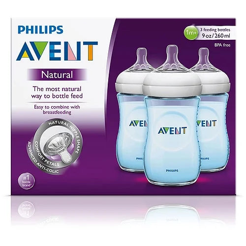 Natural Bottles 9 oz 3-Pack Blue I343