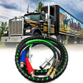 12Ft 3 in 1 ABS & Air Power Line Hose Wrap 7 Way Electrical Cable Assembly with Handle Grip C9114