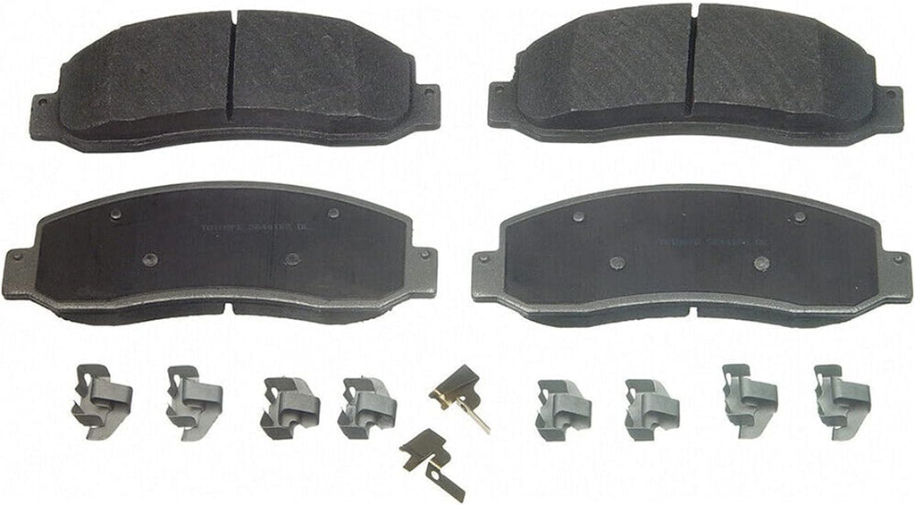 Front Drilled & Slotted Brake Rotors and Brake Pads Kit 6pc Set S158