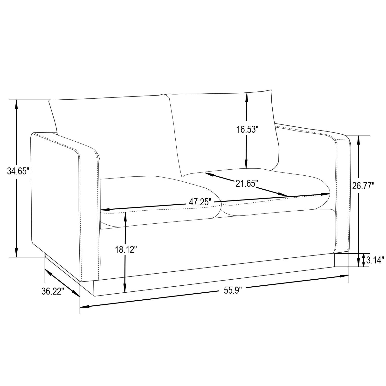 Beige Leather Loveseat with Gold Frame Y44108