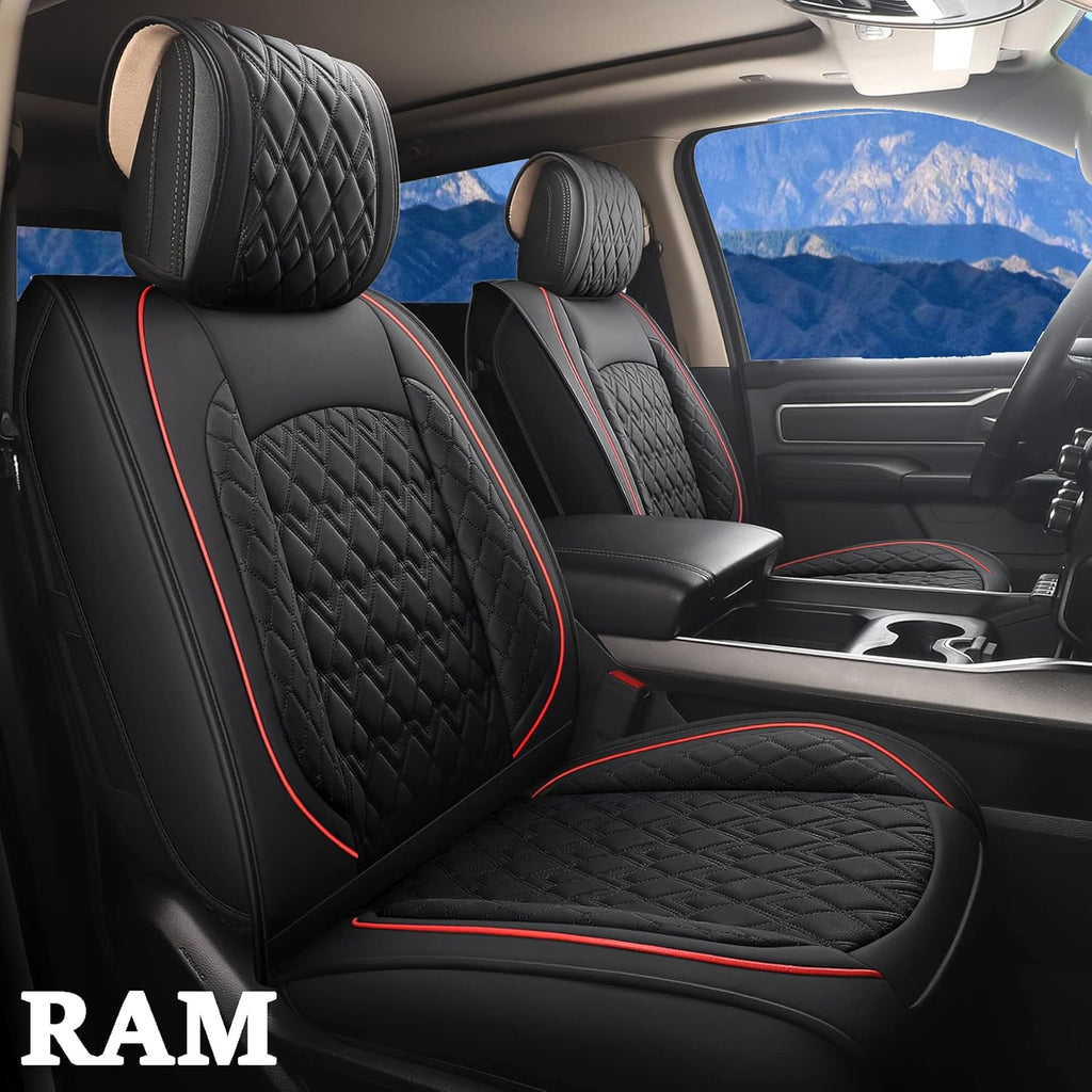 2 Pcs Front Waterproof Synthetic Leather Car Seat Covers W54624