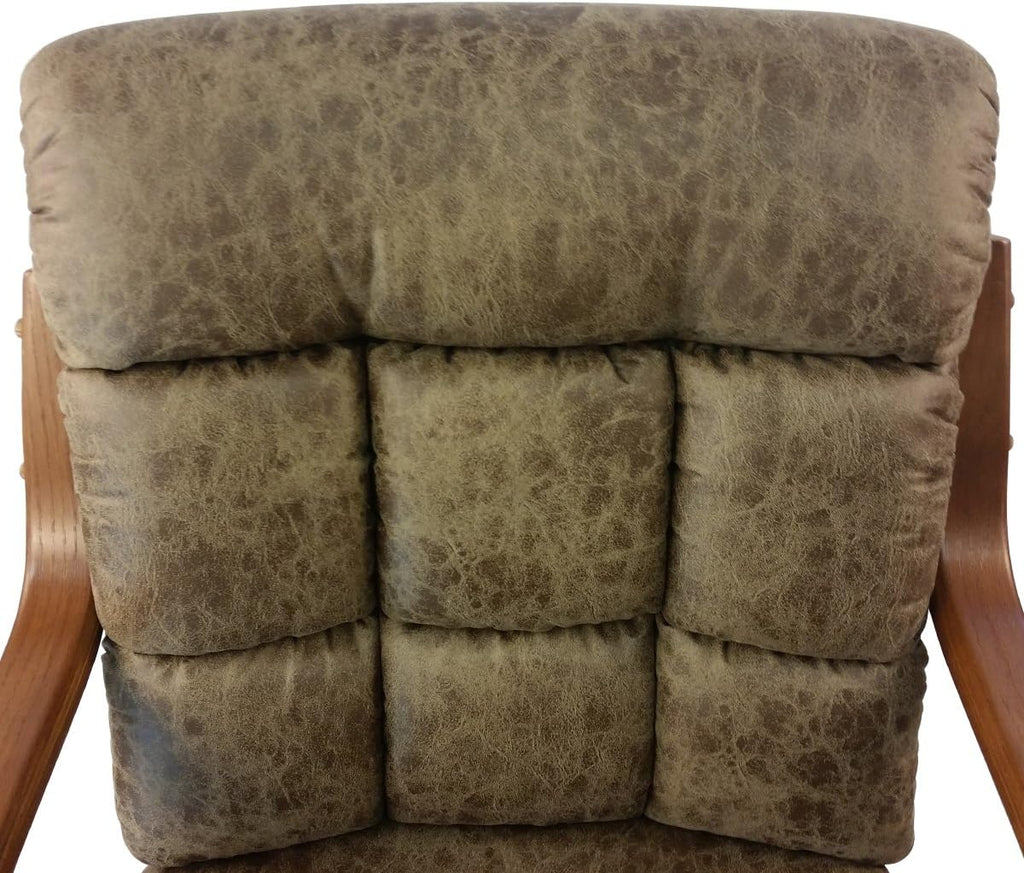 Rawhide Microsuede Swivel Tilt Caster Arm Chair V4816