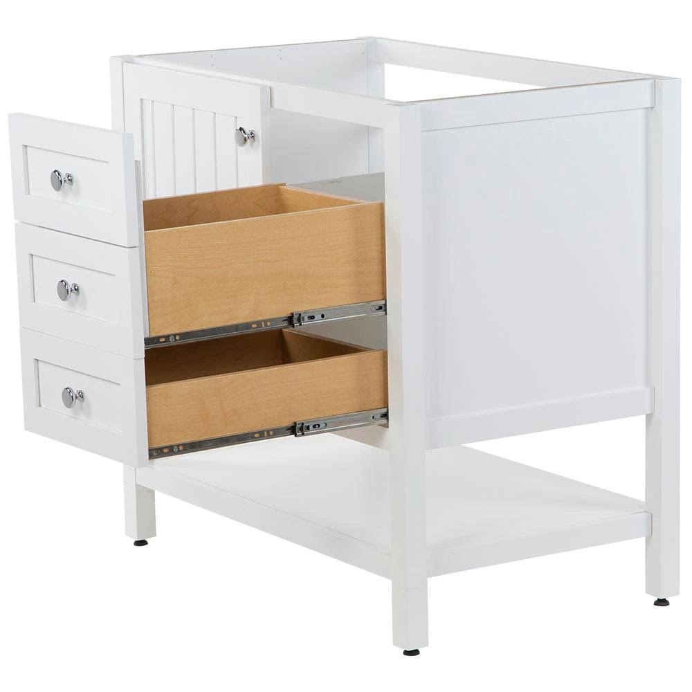White 36 in. W x 22 in. D x 34 in. H Bath Vanity Cabinet E9690