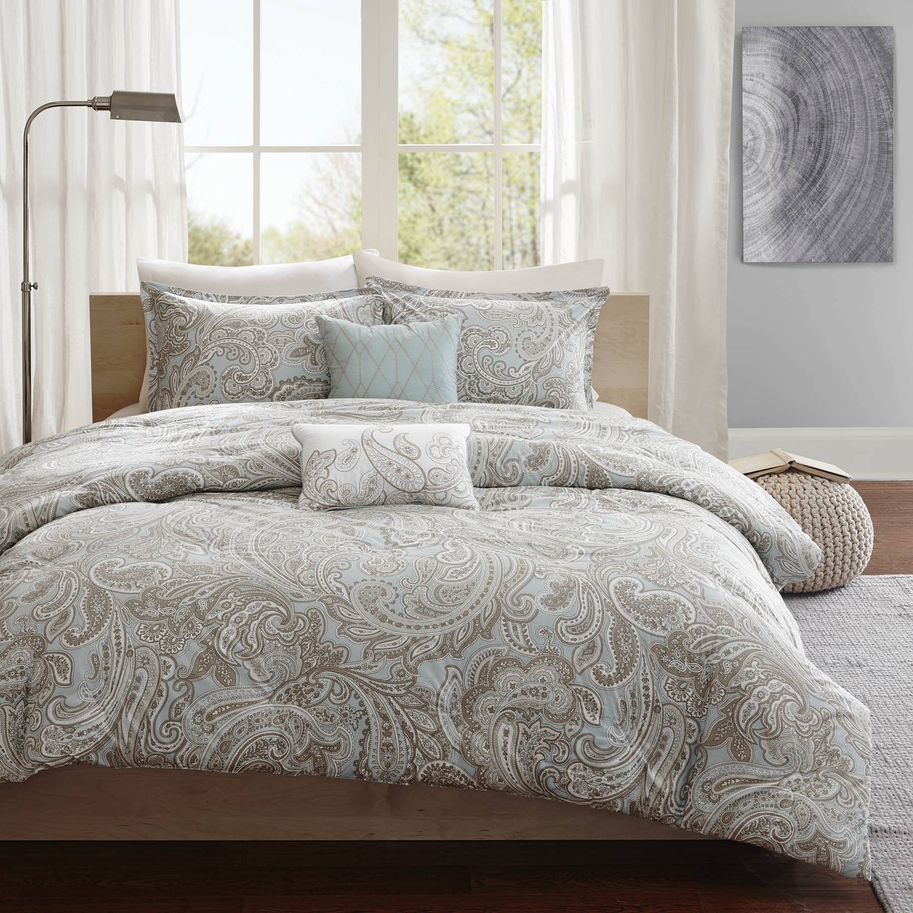 Blue King Cotton Duvet Cover Set N283