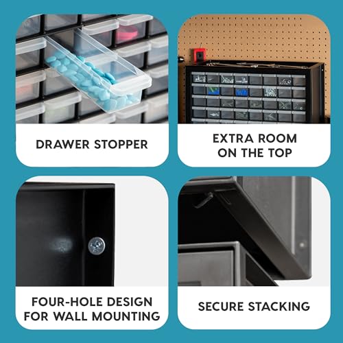 44-Drawer Black Hardware Storage Cabinet R962208