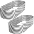 2 Pack 6x3FT Tall Galvanized Raised Garden Bed T27219