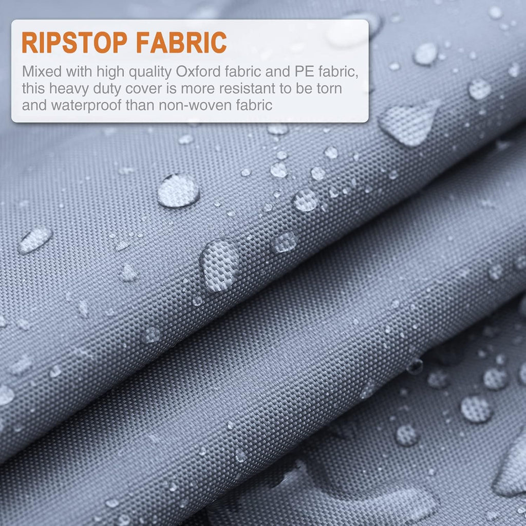 Windproof Waterproof Class C RV Cover for 26’-29’ Motorhome with 2Pcs Extra Long Straps & Gutter Covers L303770