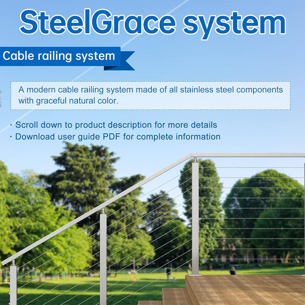 10Pair Cable Railing Kit Invisible 1/8 Swage Tensioner T316 Stainless Steel S662