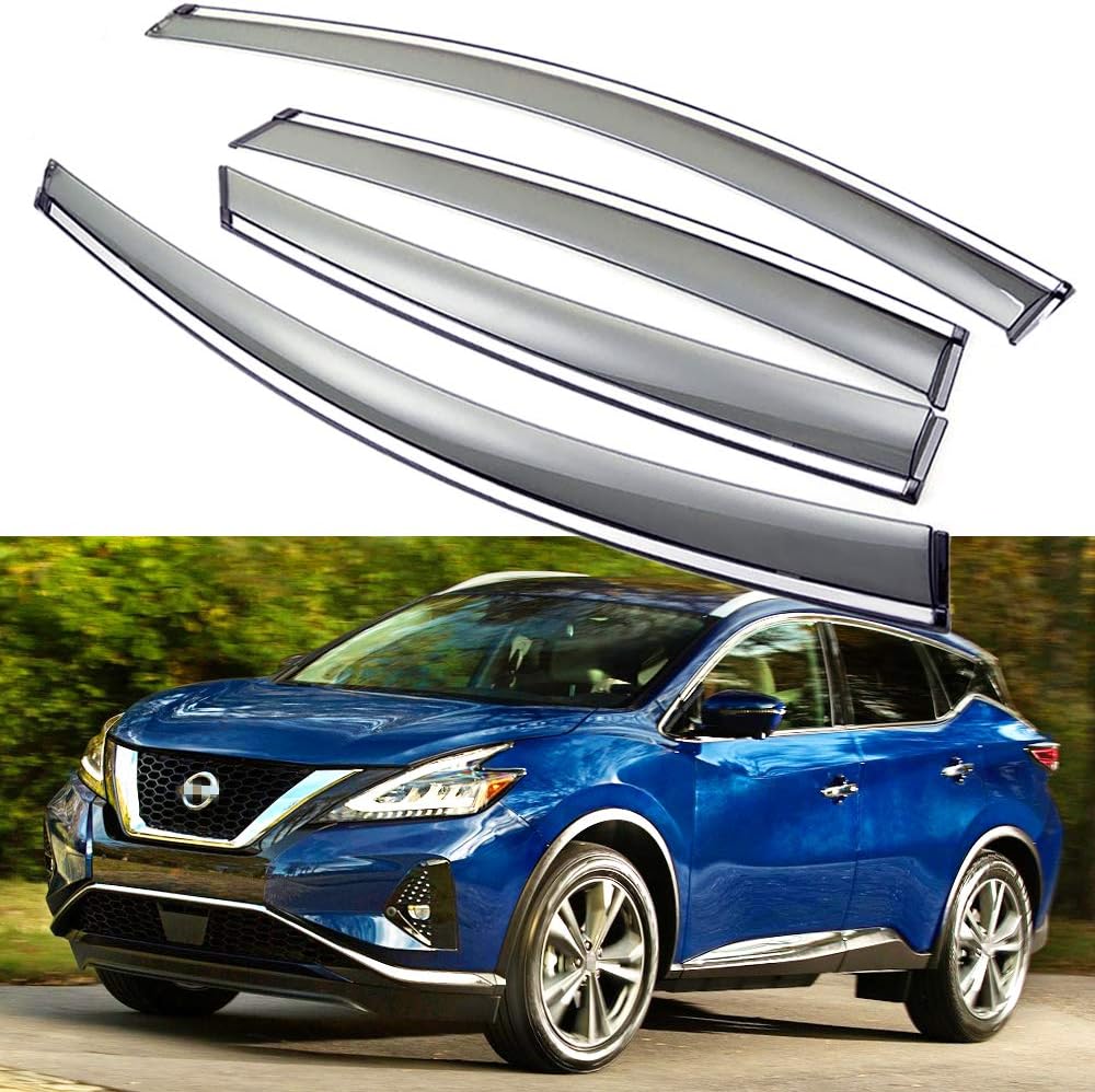 Car Window Visor Vent Shade Deflector Sun/Rain Guards Pack of 2 H77192
