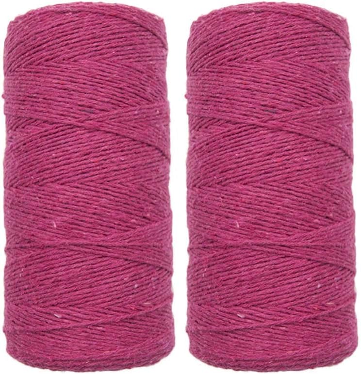 2 Roll 1mm Cotton Loom Warp Thread Yarn A5329