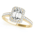 14K Yellow Gold Halo Engagement Ring Q5323