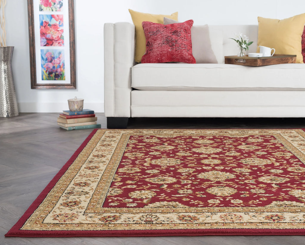 8x10 Red Traditional Area Rug T3825
