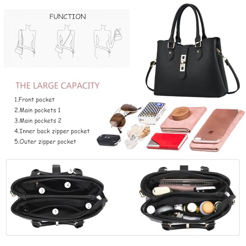 PU Leather Crossbody Tote Shoulder Bag F725201
