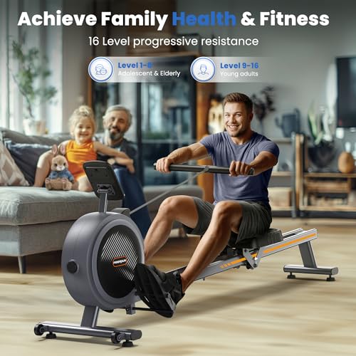 Compact Rowing Machine with 350LBS Loading Capacity E7742