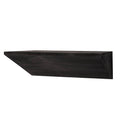 Black Wedge Wood Floating Shelf O657