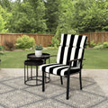 Black Stripe Outdoor Chair Cushion Q420848