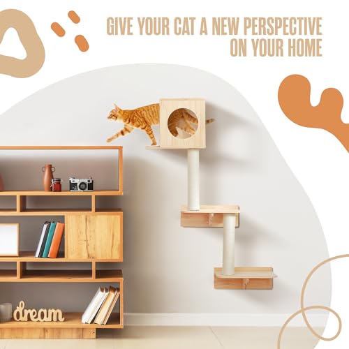 51 x 35 Inch Wall Mounted Cat Tree S786