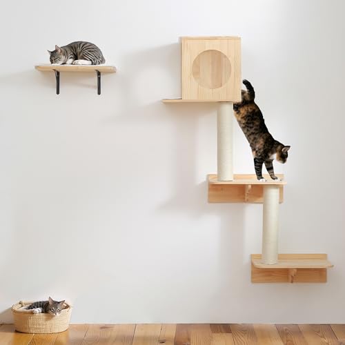 51 x 35 Inch Wall Mounted Cat Tree S786
