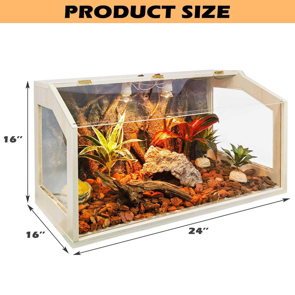 21 Gallon to 68 Gallon Reptile Terrarium Tank with Roof Door L66058