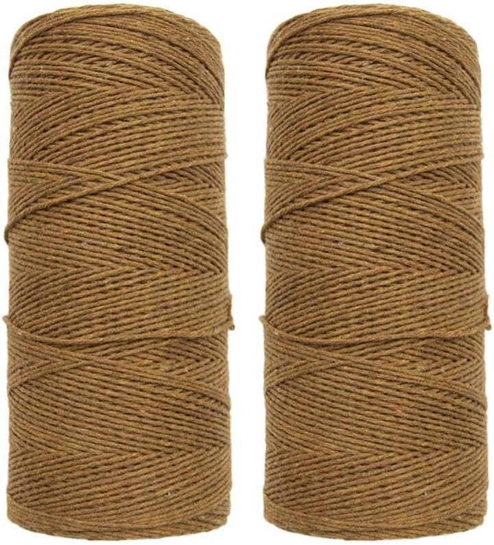 2 Roll 1mm Cotton Loom Warp Thread Yarn A5329