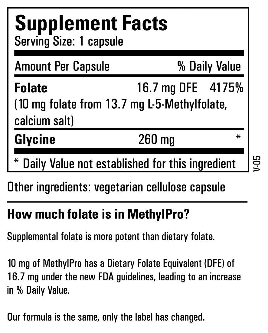 L-Methylfolate 10 mg 30ct W6375