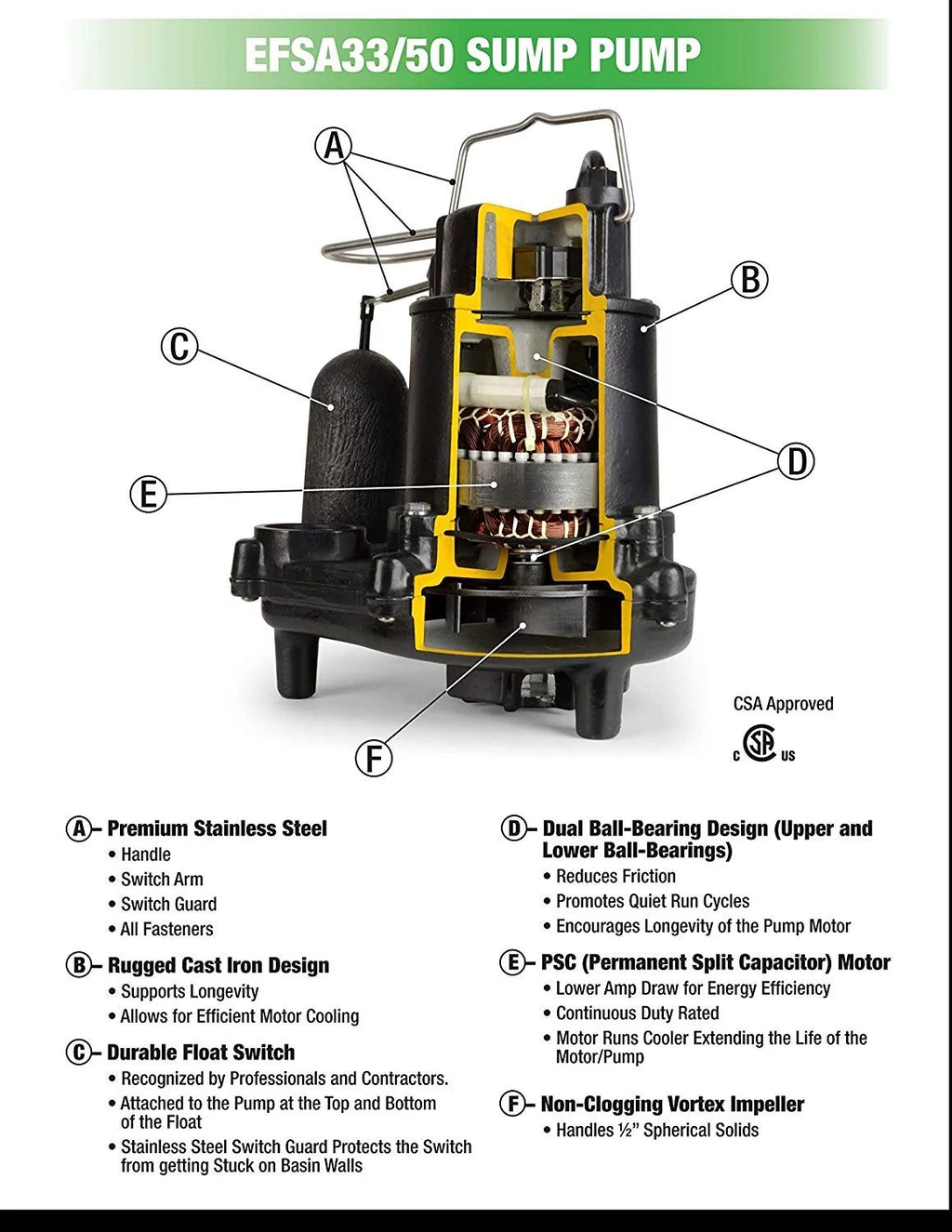 1/3 HP Cast Iron Sump Pump K5404