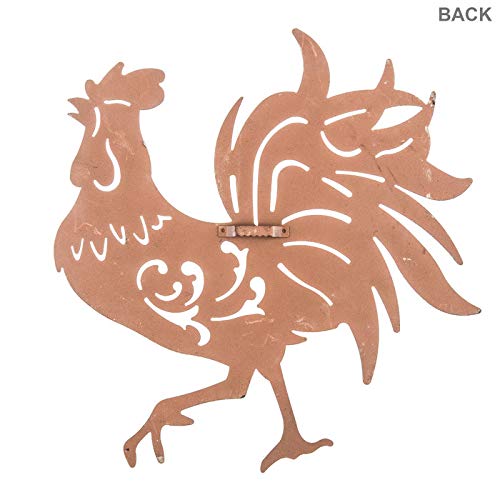Black Metal Rooster Wall Decor W17408