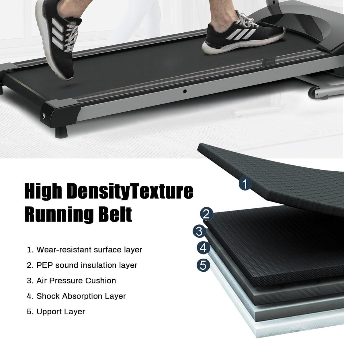 Folding Motorized Treadmill O685